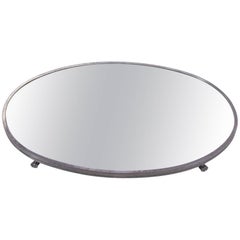 French Oval Mirrored Tray, circa 1900