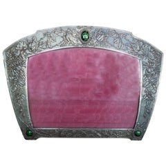 Antique Anonymous, an Art Nouveau Silvered Pewter Frame