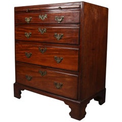 Antique English Mahogany Silverware Chest, Four-Drawer, 18th Century