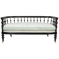 Antique Spindle Parlor Settee