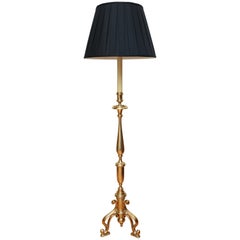 Solid Brass Candlestick Floor Lamp by Chapman