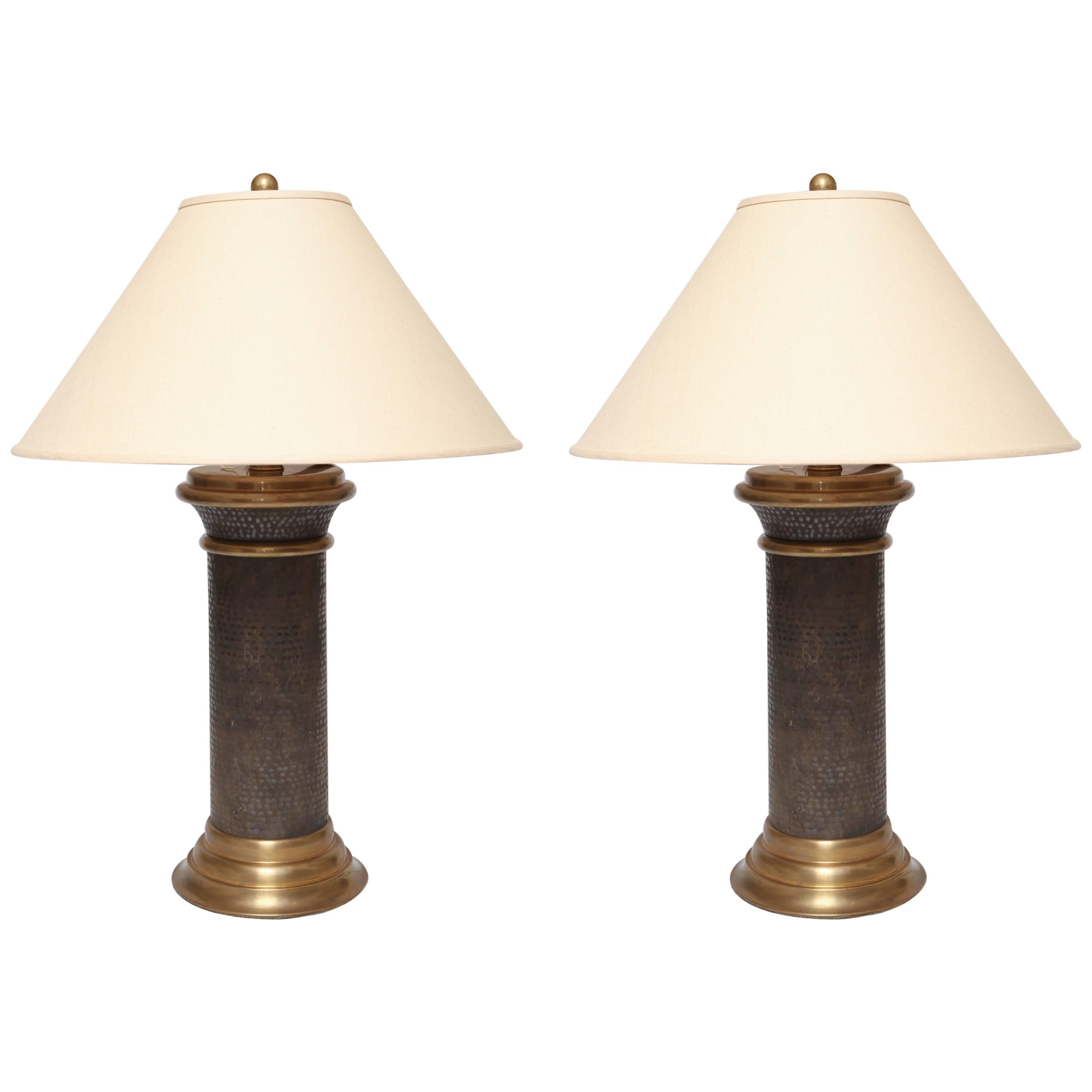Large Pair of Chapman Table Lamps For Sale