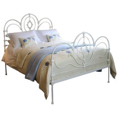 Cast Iron Bed in White MK116