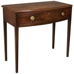 Antique Side Table, Mahogany, Bow Fronted, English, George III, circa 1770