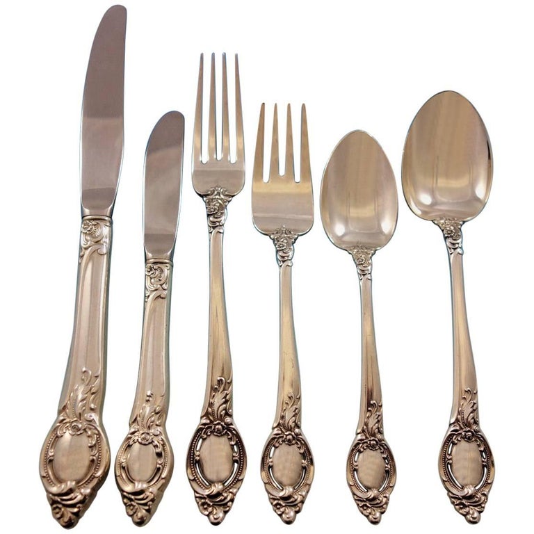 Cameo by Reed and Barton Sterling Silver Flatware Set for 12 Service 72