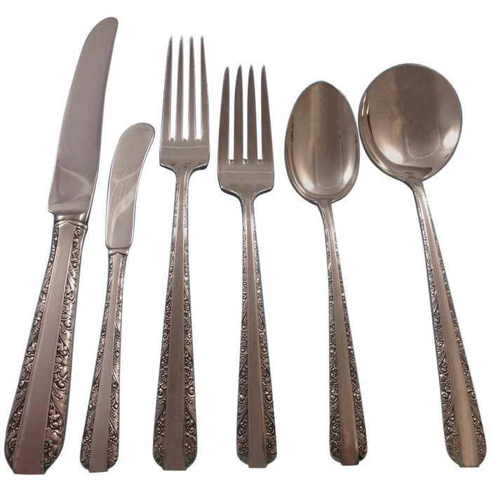 Candlelight by Towle Sterling Silver Flatware Set Service 50 Pieces For ...