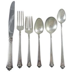 Castle Rose by Royal Crest Sterling Silver Flatware Set For 8 Service 54 Pieces