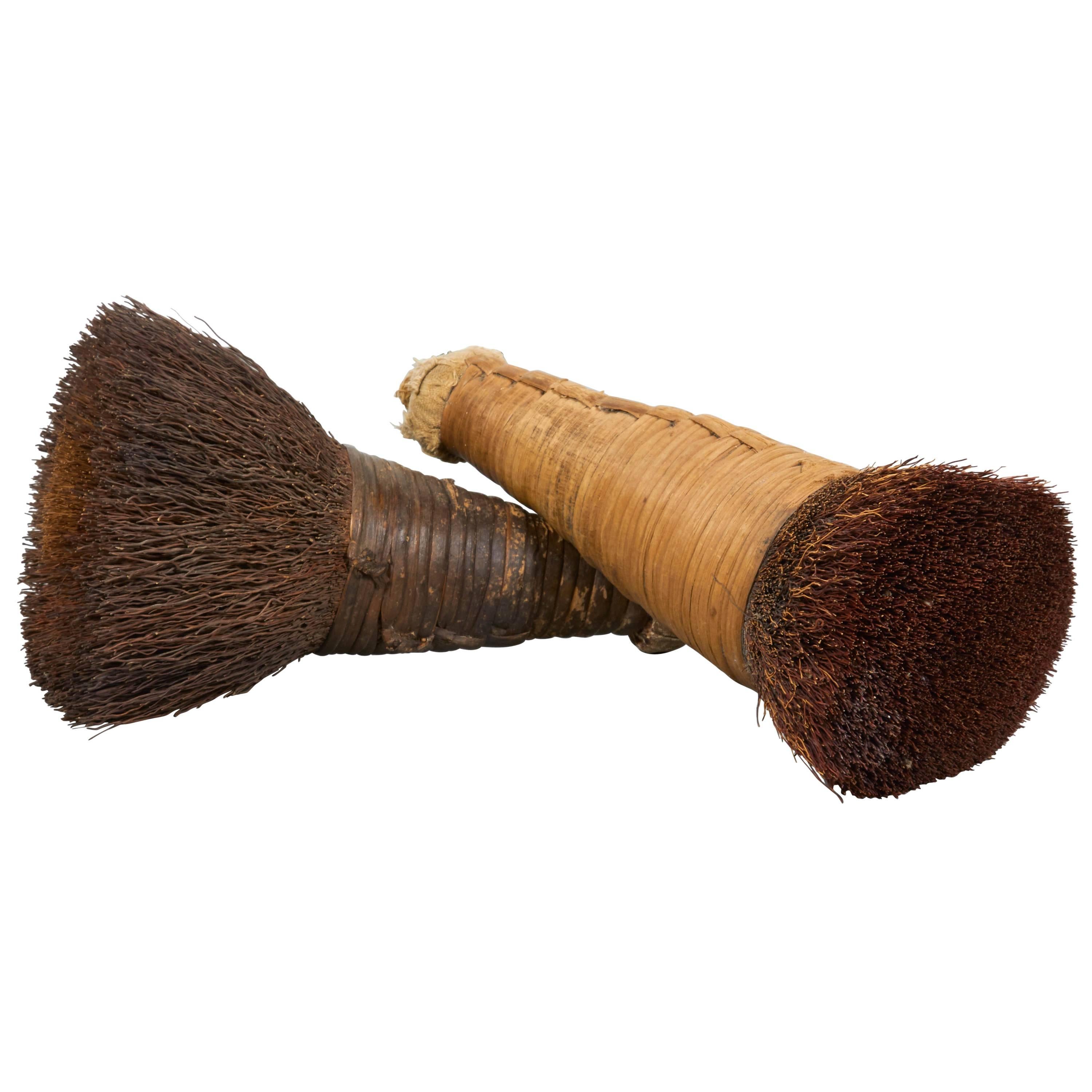 Pair of Handmade African Brushes
