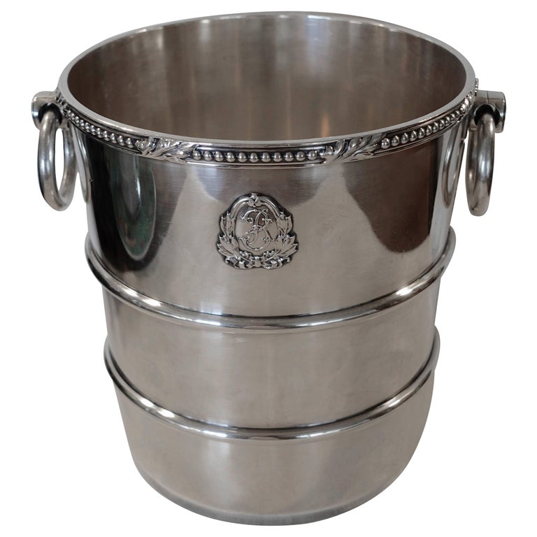 Gorham Silver Plate Champagne Cooler Ice Bucket for Becker Hotel at 1stDibs