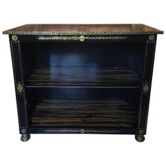 Black Painted Etagere with Gold Accents by Bob Christian, 20th Century