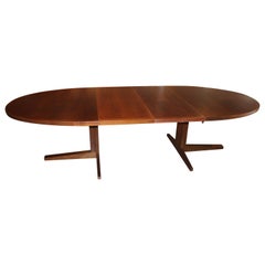 Large Teak Mid-Century Modern Dining Table