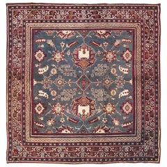 Antique Square Indian Agra Rug, circa 1890 5