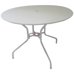 Simple White Painted Steel French 1950s Table
