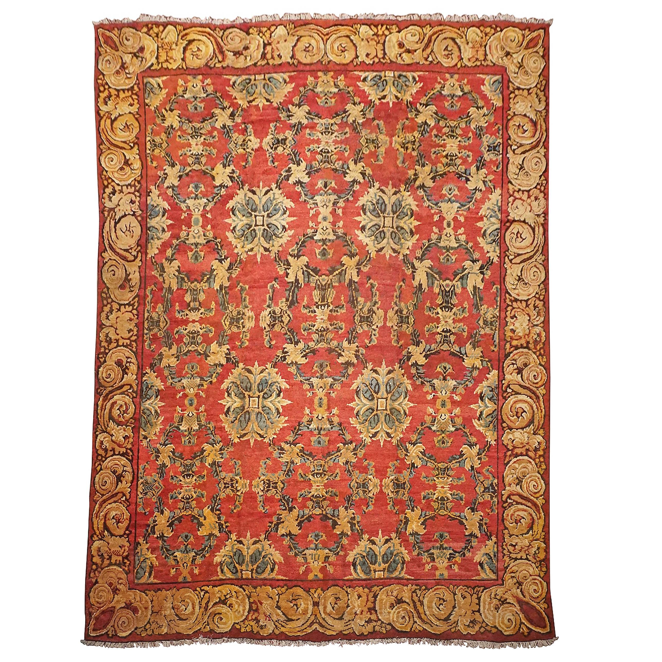 Antique Axminster Sovonerrie Rug, circa 1900 For Sale