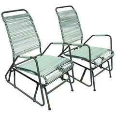 Vintage Mid-Century Patio Glider Chairs by Mallin Co. of California