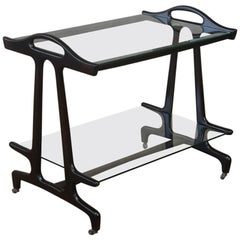 Sculptural Italian Bar Cart