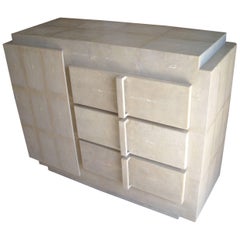 R & Y Augousti Chest of Drawers / Cabinet in Shagreen, Stamped 3