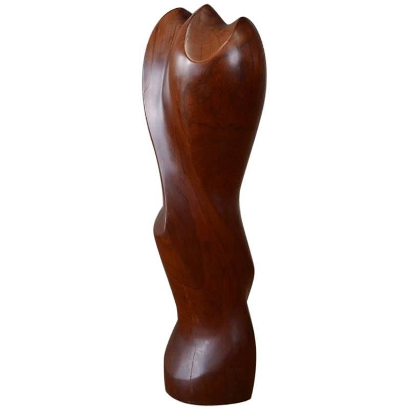 Carved Wood Sculpture by Istvan Toth For Sale