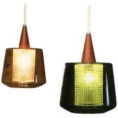 Pair of Carl Fagerlund Pendant Lights for Orrefors