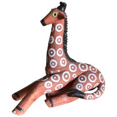 Vintage Adolf Odorfer Ceramic Giraffe California Studio Artist