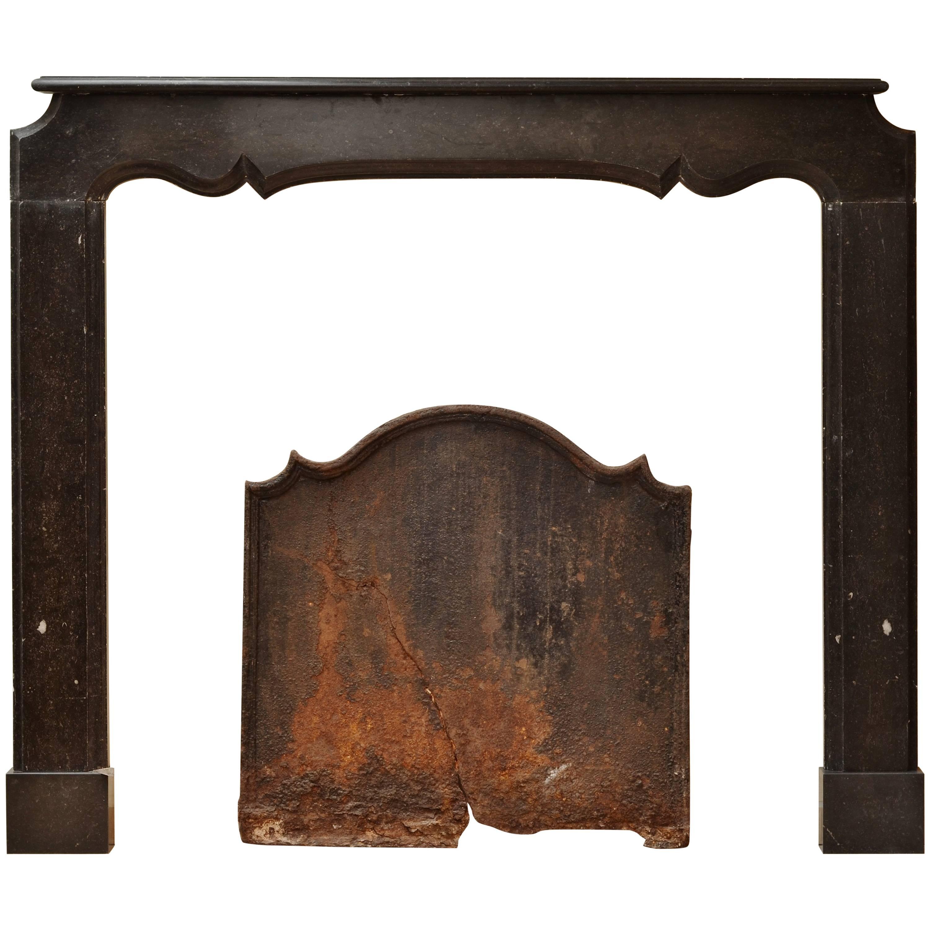 Fascinating 18th Century Dutch Marble Louis XIV Fireplace Mantel For Sale