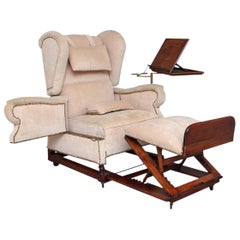 19th Century Victorian Reading/Reclining Chair