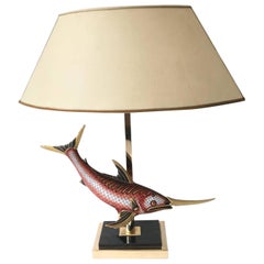 1970s Italian Table Lamp in the Shape of the Marlin Fish