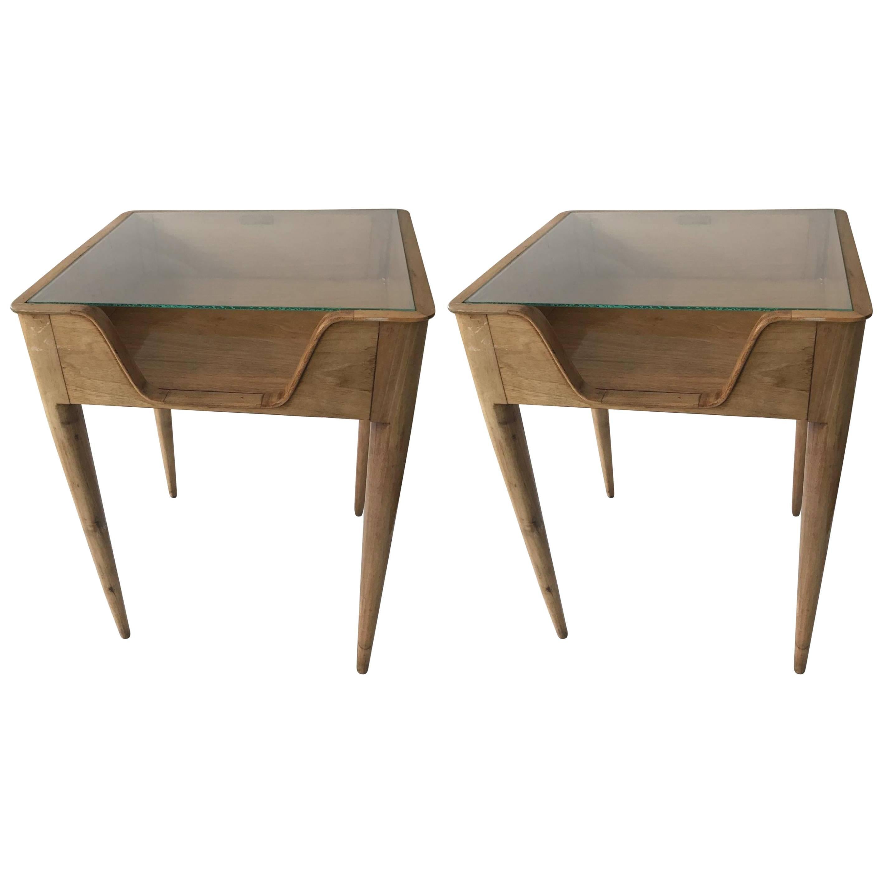 Pair of Side Tables circa 1937 Attributed to Gio Ponti, Italian, Milan For Sale