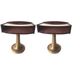 Vintage 1970s Pair of Side Tables Labelled "Ronchetti & Porro"