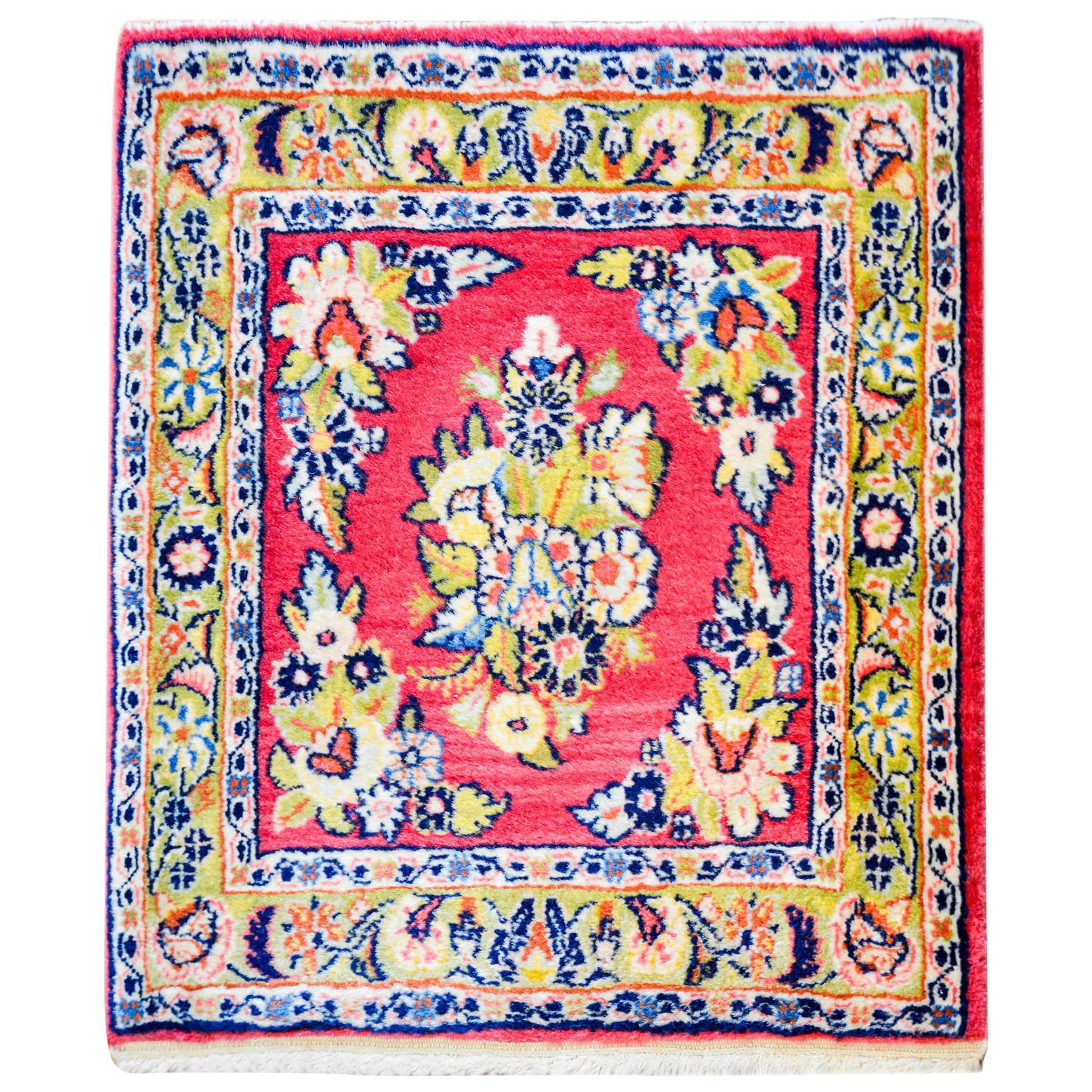 Early 20th Century Petite Sarouk Rug For Sale