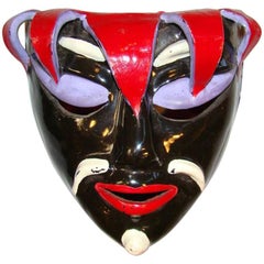 Masque en céramique de l'Atelier Claude Tabet, Michel Rivire, vers 1950-1960