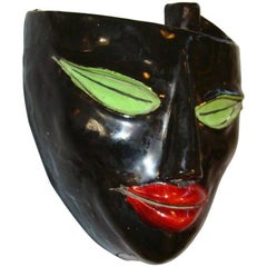 Michel Rivière, Atelier Claude Tabet, Ceramic Mask circa 1950-1960