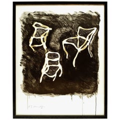 Chairs Screen Print by Marcia Grostein