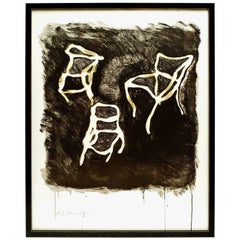 Vintage Chairs Screen Print by Marcia Grostein 