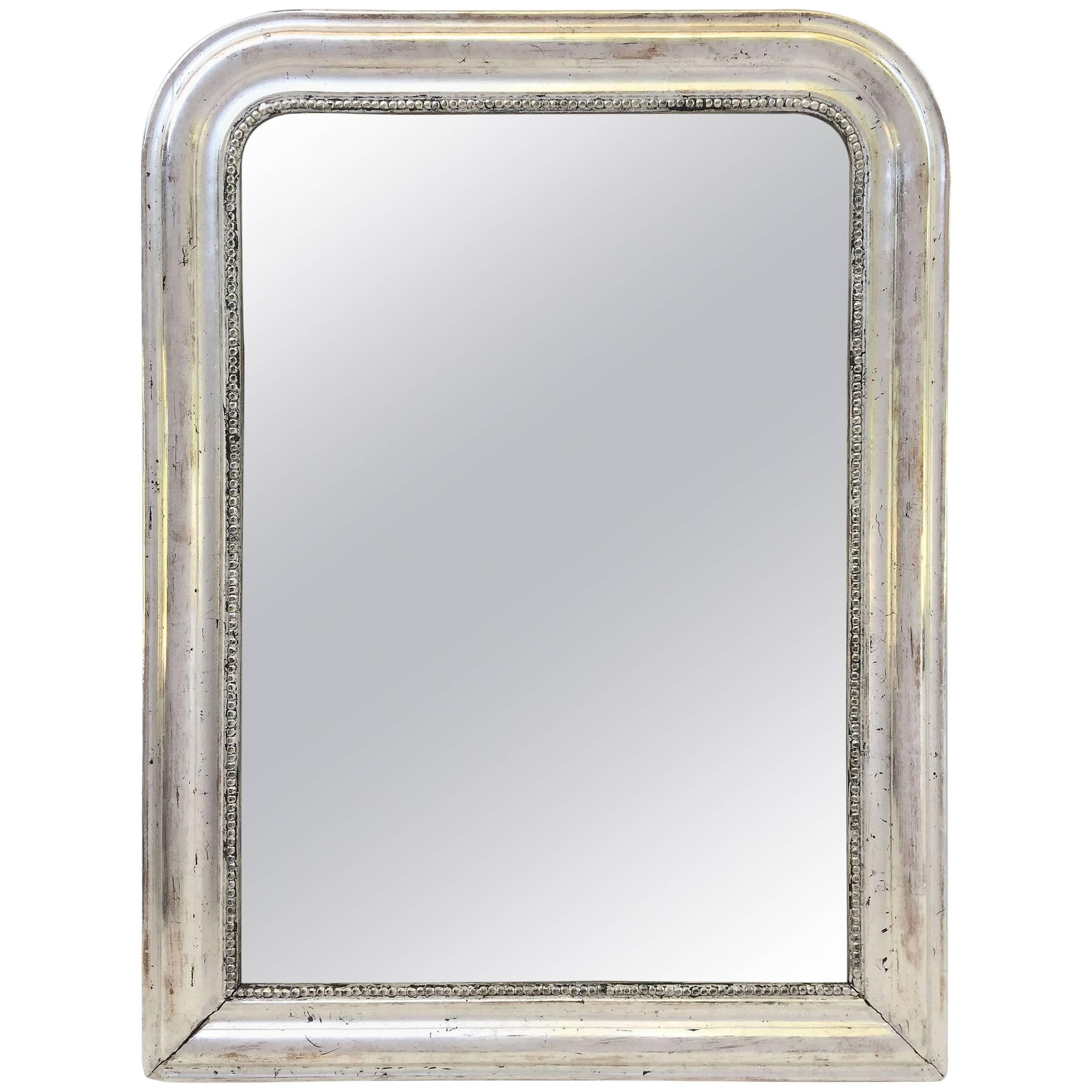 Louis Philippe Silver Gilt Mirror (H 29 3/4 x W 22 1/2)