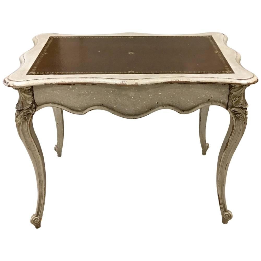Antique French Louis XV Side Table with Hidden Drawer For Sale