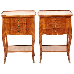 Pair of Large Mahogany Nightstands, circa 1940s