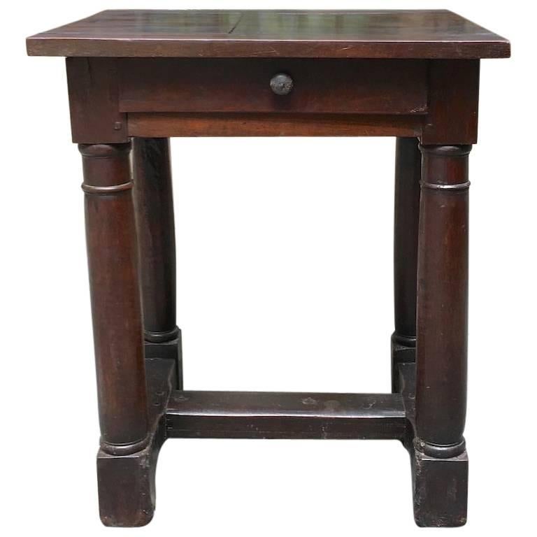 Antique French Louis XIII Style Side Table For Sale