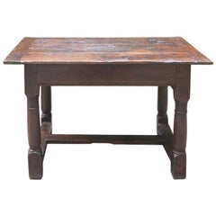 Rare Grand Antique French Chestnut Side Table