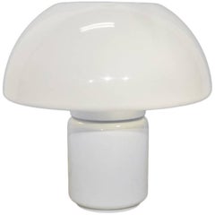 Martinelli Luce White "Mushroom" Lamp, 1970s