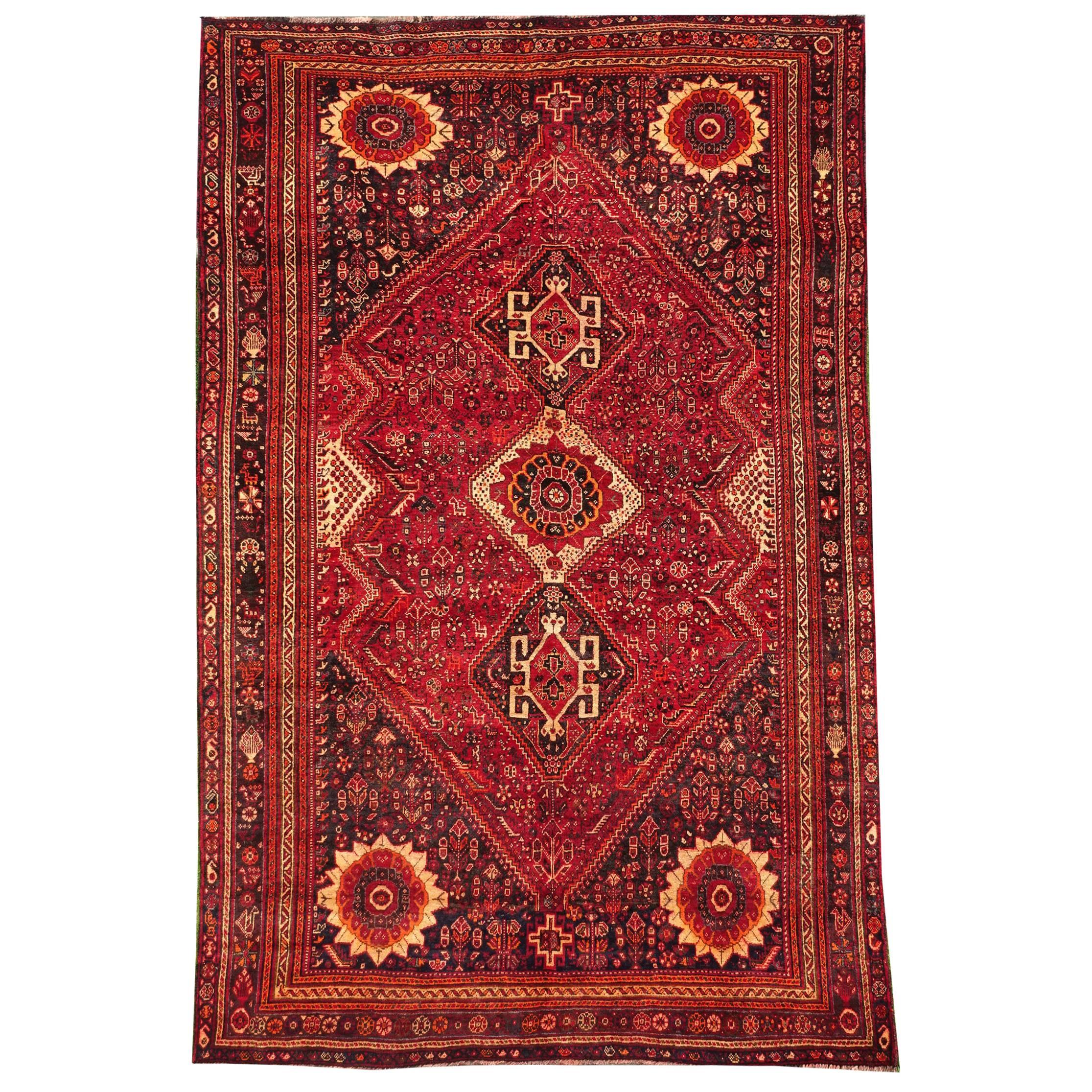 Vintage Persian Shiraz Carpet
