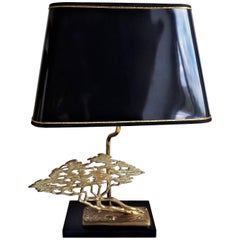 Bronze Bonsai Table Lamp Attributed to Willy Daro, 1970s 6