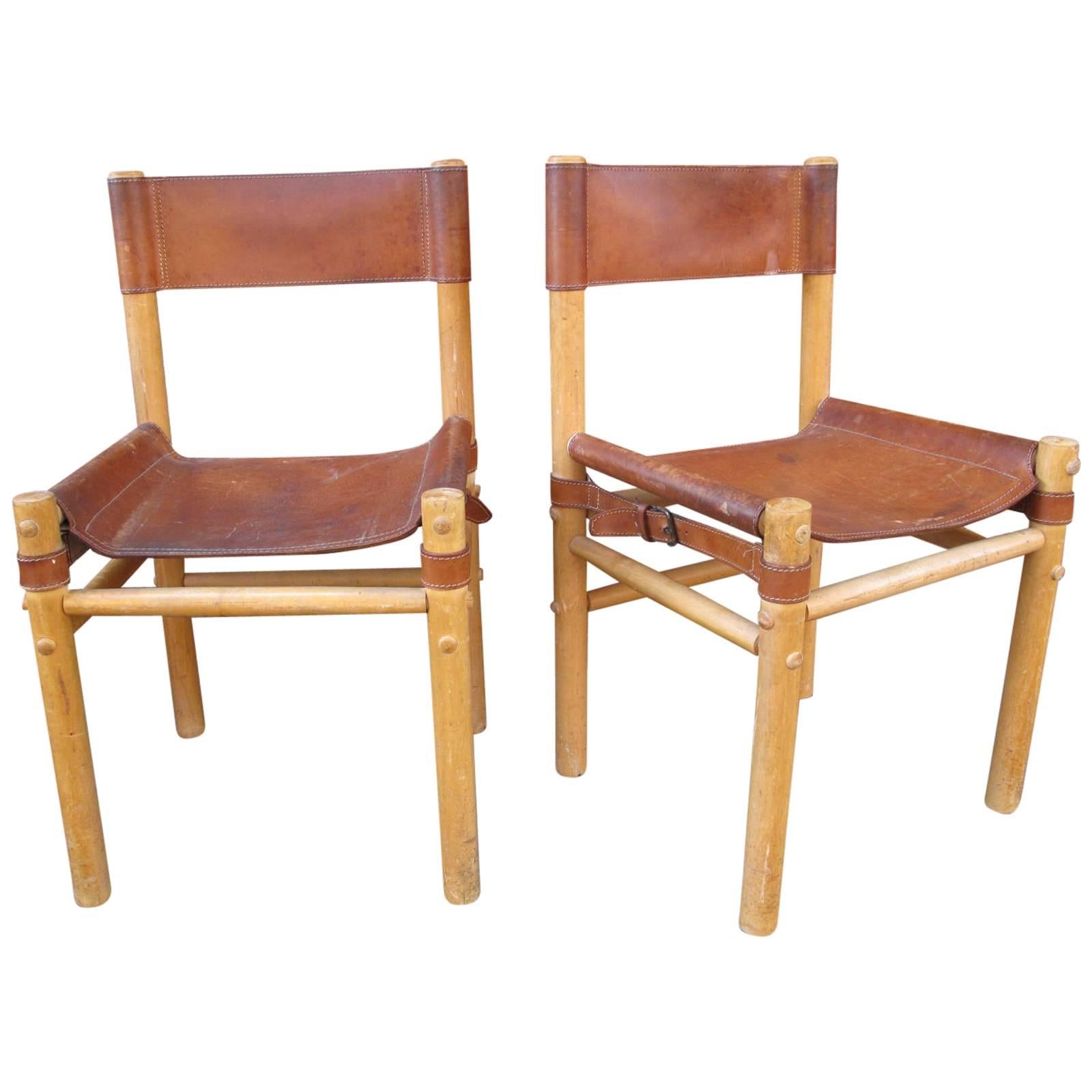 Pair of Campaign Side Chairs 
