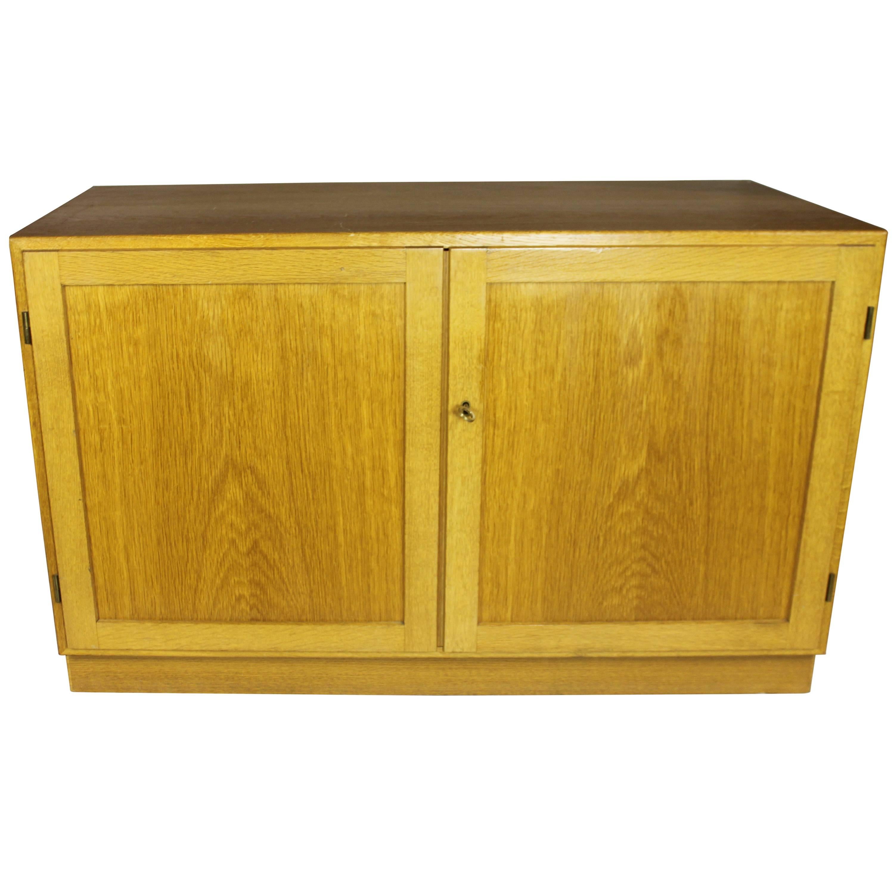 Danish Modern Oak Cabinet For Sale