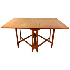 Mid-Century Modern Style Teak Folding Dining Table