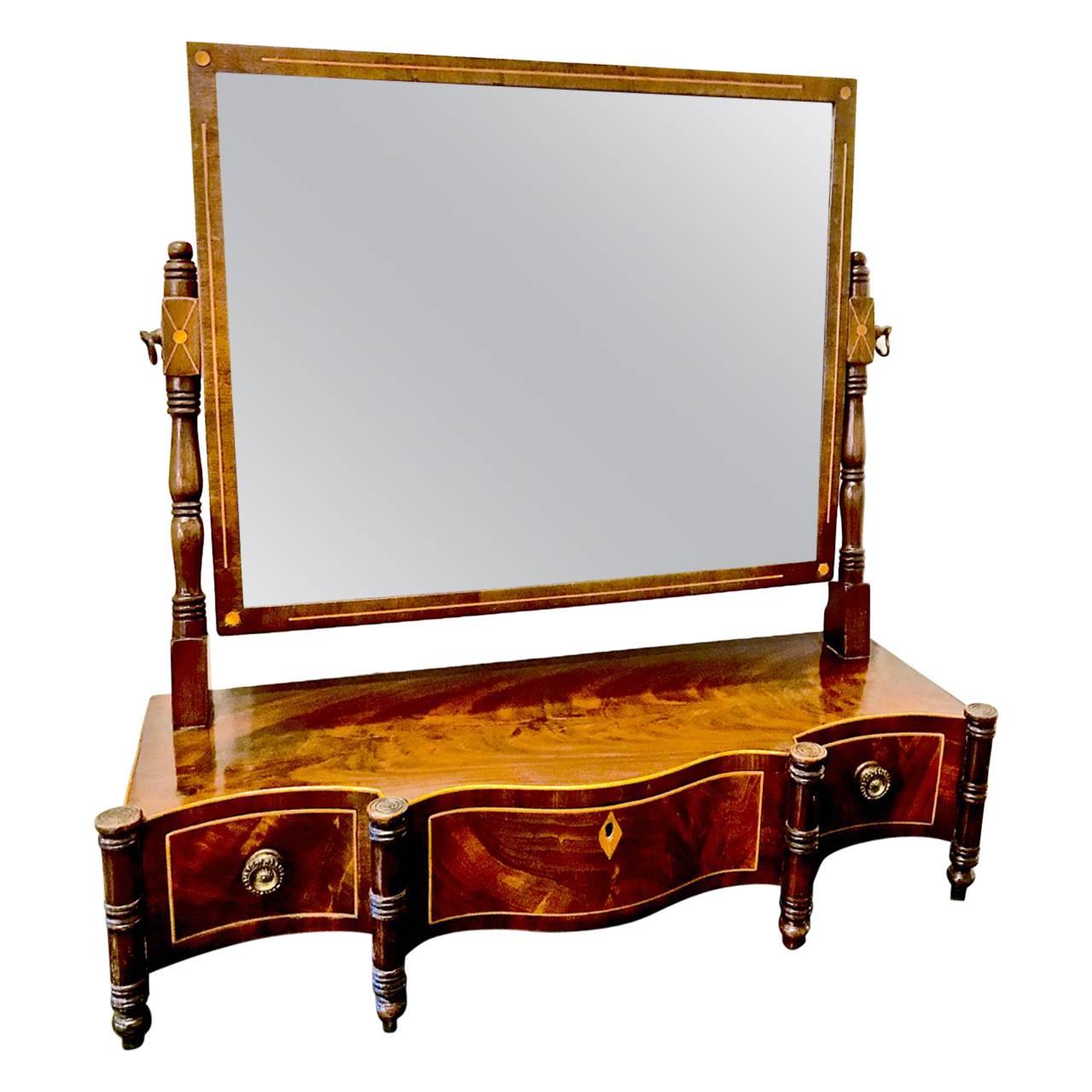 19th Century English Regency Dressing Mirror