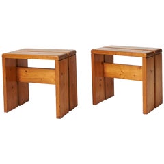 Pair of Stools by Charlotte Perriand