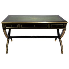 Antique French Empire-Style Ebonized Desk