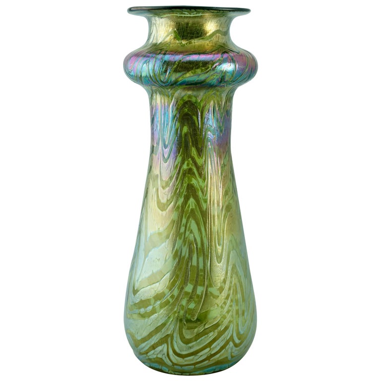 Loetz Austria Large Art Nouveau Phaenomen Iridescent Vase at 1stDibs
