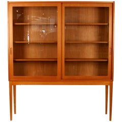 Vintage Danish Oak and Glass Cabinet Vintage Danish Oak and Glass Cabinet